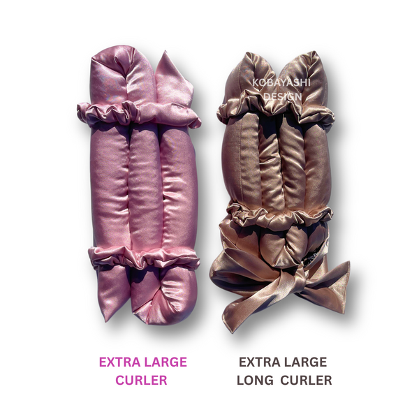 Extra Large  Long 2.5 inch Jumbo Heatless hair curler  with ties
