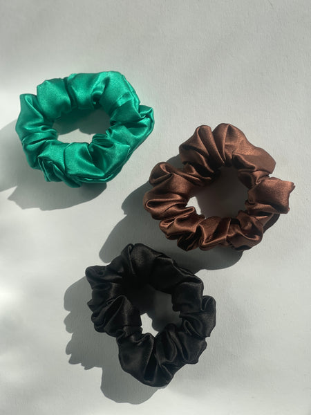 M size silk scrunchie SET of 3