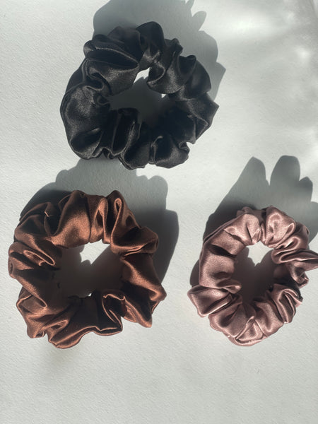 M size silk scrunchie SET of 3