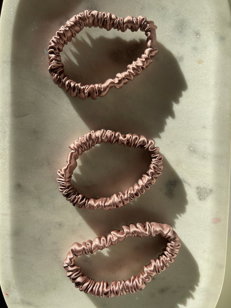 Mini XS Silk hair tie SET of 3