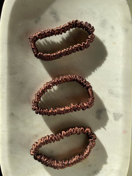 Mini XS Silk hair tie SET of 3