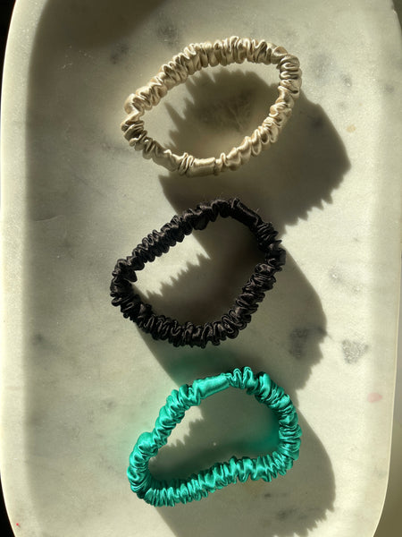 Mini XS Silk hair tie SET of 3