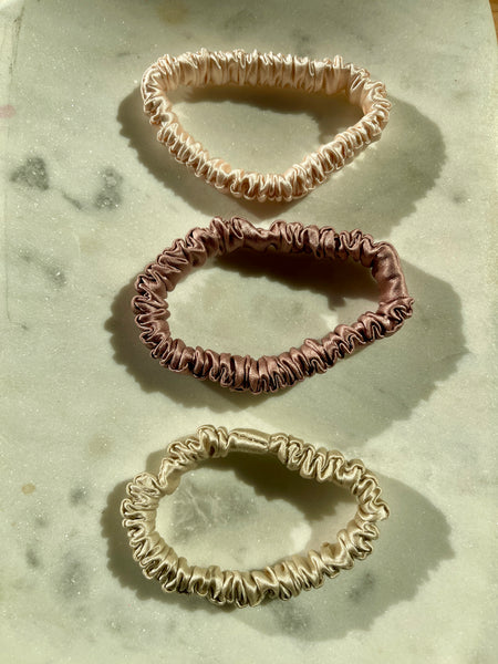 Mini XS Silk hair tie SET of 3