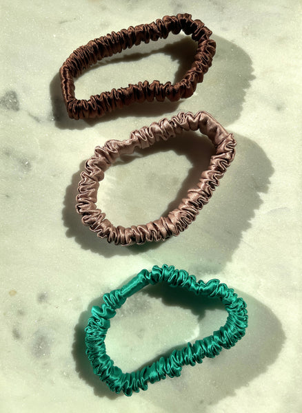 Mini XS Silk hair tie SET of 3