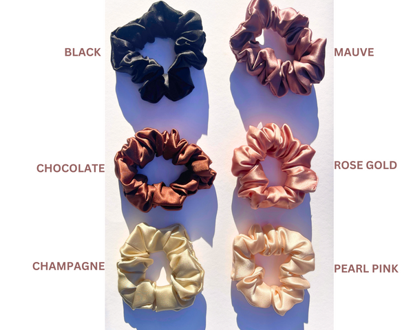 M size silk scrunchie SET of 3