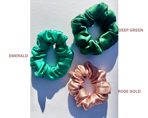 M size silk scrunchie SET of 3