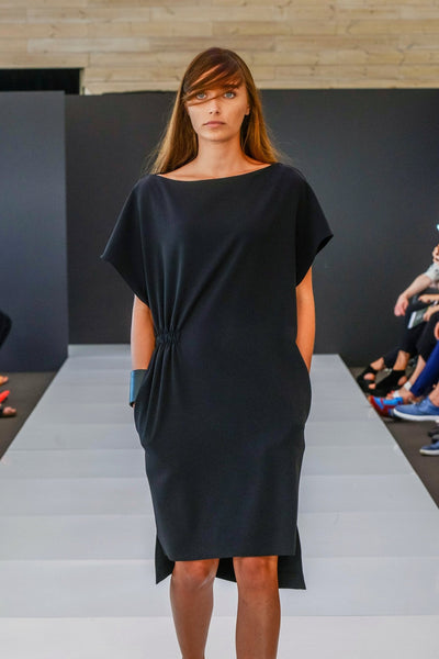 Black Dress With a Side Gathering