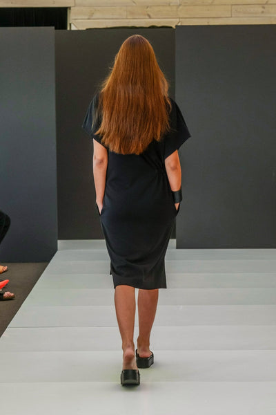Black Dress With a Side Gathering