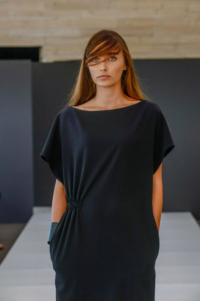 Black Dress With a Side Gathering
