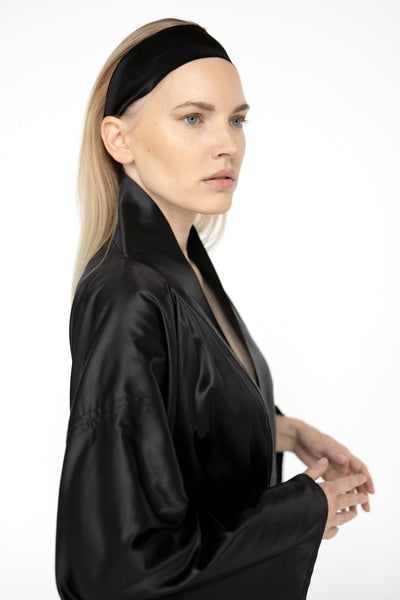 100% Mulberry Zīda Kimono Halāts – Roku Darbs | Viens Izmērs Der Vairumam