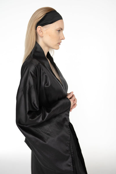 100% Mulberry Zīda Kimono Halāts – Roku Darbs | Viens Izmērs Der Vairumam