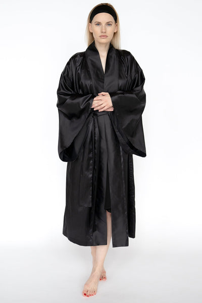 100% Mulberry Zīda Kimono Halāts – Roku Darbs | Viens Izmērs Der Vairumam