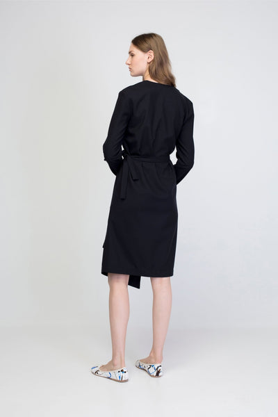 Melna Wrap kleita