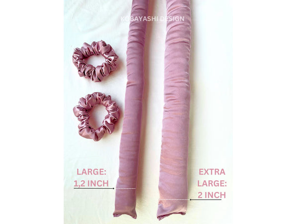 Extra Large Jumbo Heatless hair curler Scrunchie hair curling set