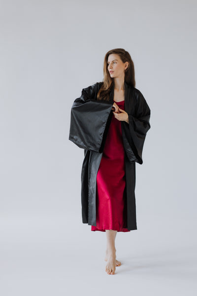 100% Mulberry Zīda Kimono Halāts – Roku Darbs | Viens Izmērs Der Vairumam