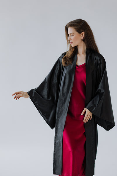 100% Mulberry Zīda Kimono Halāts – Roku Darbs | Viens Izmērs Der Vairumam
