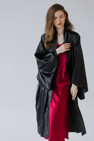100% Mulberry Zīda Kimono Halāts – Roku Darbs | Viens Izmērs Der Vairumam