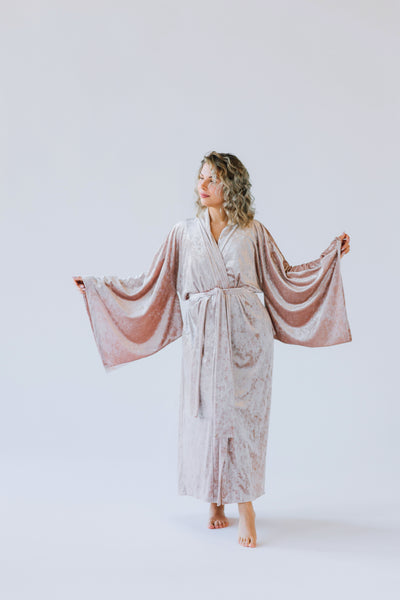Samta kimono stila rīta halāts – Roku darbs | Viens izmērs der vairumam