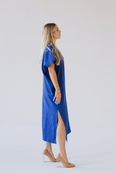 Ivory White Linen Kaftan Dress/ one size/Zero Waste caftan