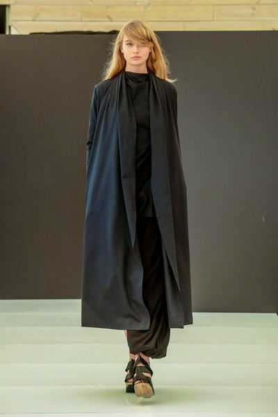Long beige trench coat  cotton twill minimalist jacket
Maxi black minimalist jacket, maxi length cotton coat, long Sleeve beige Trench Coats w pockets loose gothic autumn  overcoat cardigan