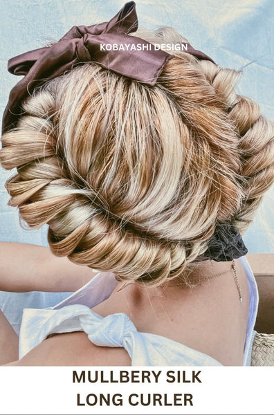 alt="Zīda matu rullis garšs matu lokotājs  heatless silk  curler"