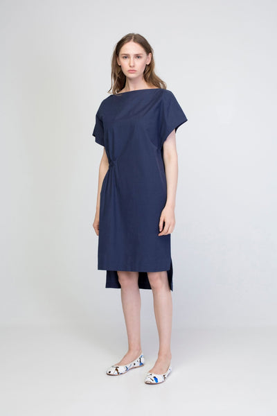 Melna īsa vasars kleita, black cupro summer dress