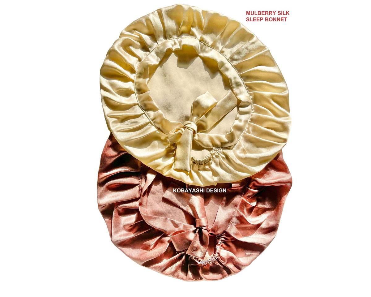 Mulberry Silk sleeping bonnet, Silk hair cap – Baiba Ladiga