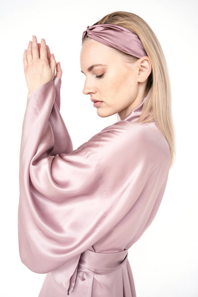 100%  Mulberry Zīda Kimono Halāts – Roku Darbs | Viens Izmērs Der Vairumam