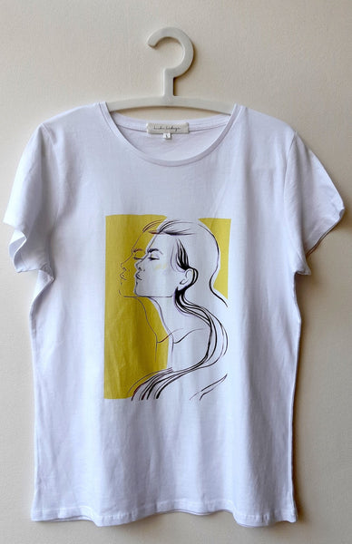 Yellow tshirt illustrated