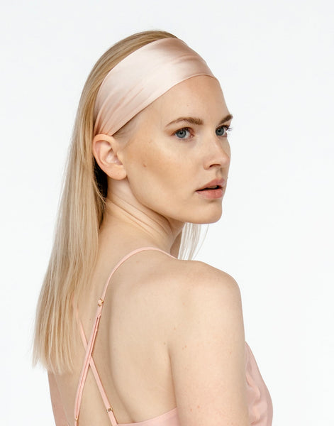 Wide French style Mulberry Silk headband.