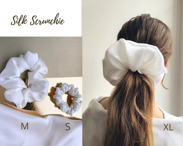 <img alt="zīda matu gumijas  alt="Zīda matu gumijas  mini izmēra S Zīdaini gludi mati"silk  scrunchies "