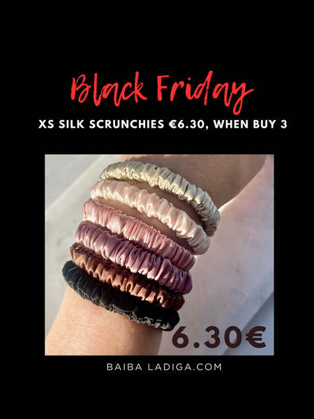 Mini XS Silk hair tie SET of 3