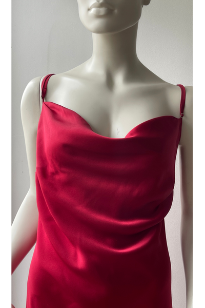 PRE-ORDER – Pure Mulberry Silk Slip Dress with Cowl Neck