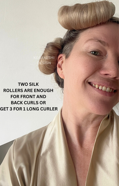 BLOWOUT rollers BLONDE. Silk heatless rods with snap buttons, MULTIWAY USE