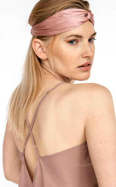Mulberry silk twist knot headband