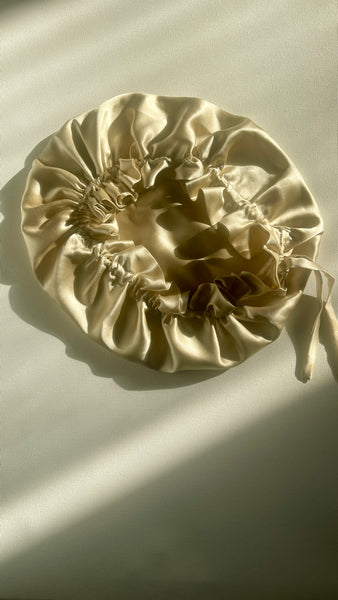 Divpusēja Mulberry zīda matu miega cepure- turbāns, divslāņu