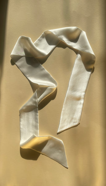 100% Mulberry Silk hair neck and hair ribbon scarf