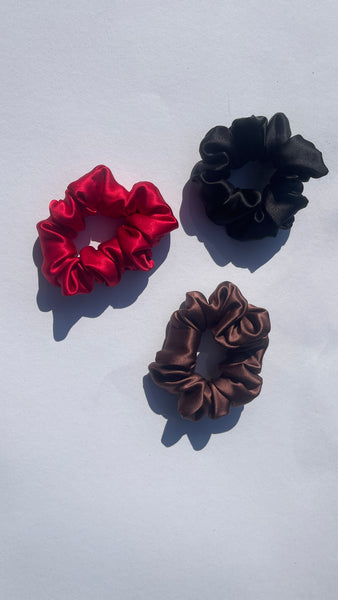 M size silk scrunchie SET of 3