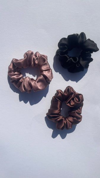M size silk scrunchie SET of 3
