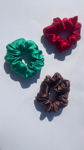 M size silk scrunchie SET of 3