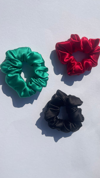 M size silk scrunchie SET of 3