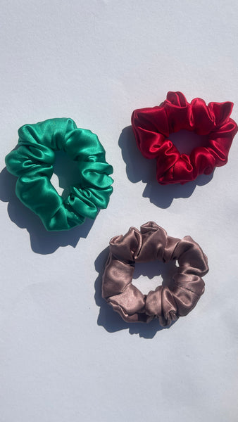 M size silk scrunchie SET of 3