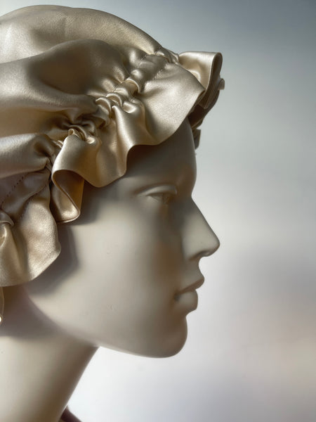 Divpusēja Mulberry zīda matu miega cepure- turbāns, divslāņu