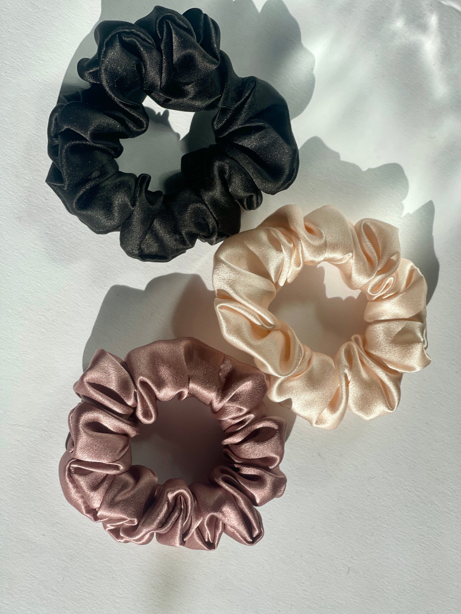 M size silk scrunchie SET of 3