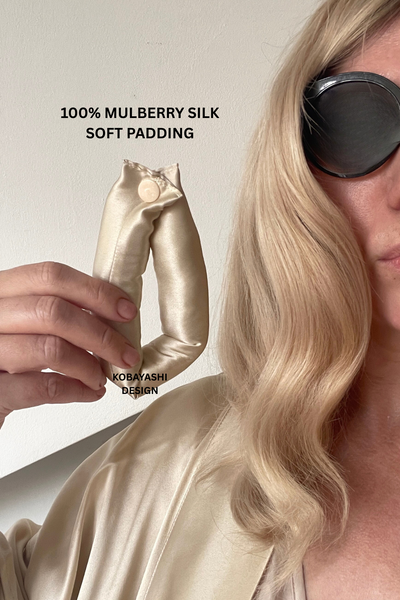 BLOWOUT rollers BLONDE. Silk heatless rods with snap buttons, MULTIWAY USE