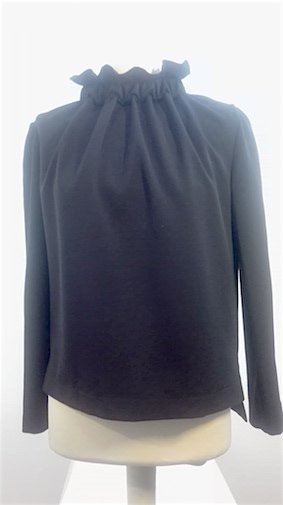 Blouse With Ruffled Collar