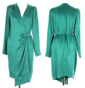 Emerald wrap dress