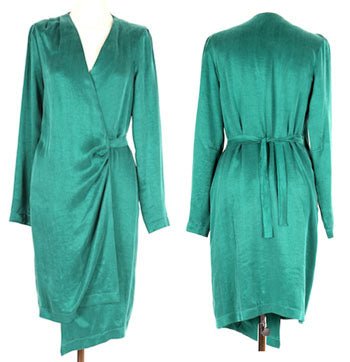 Emerald wrap dress