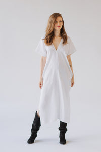 Ivory White Linen Kaftan Dress/ one size/Zero Waste caftan Baiba Ladiga Ivory White Linen Kaftan Dress/ one size/Zero Waste caftan Baiba Ladiga