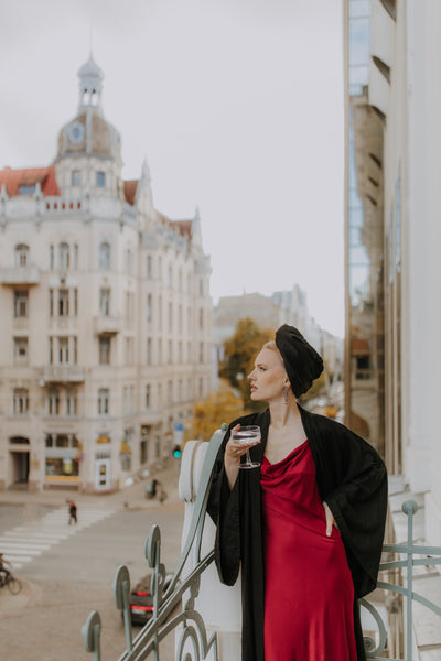Pure Mulberry Silk Slip Dress with Cowl Neck